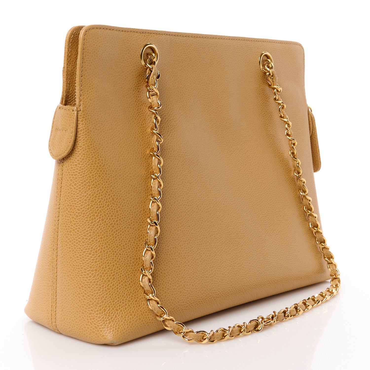 Chanel Caviar Shoulder Bag Beige 3 of 14