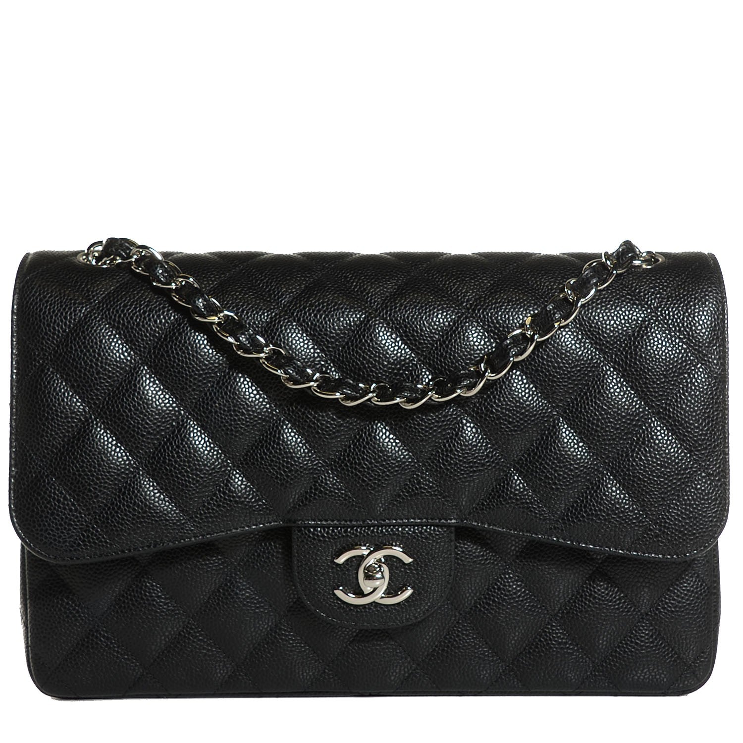 Chanel Caviar Quilted Jumbo Double Flap Black 1 of 9