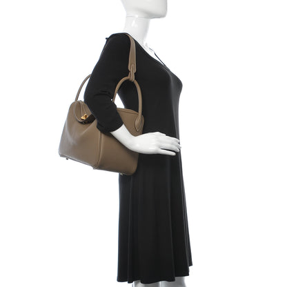 Hermes Taurillon Clemence Lindy 30 Etoupe 2 of 10