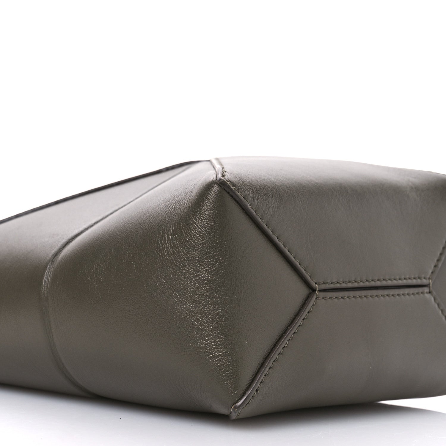 Loewe Shiny Calfskin Mini Puzzle Fold Tote Dark Khaki 9 of 10