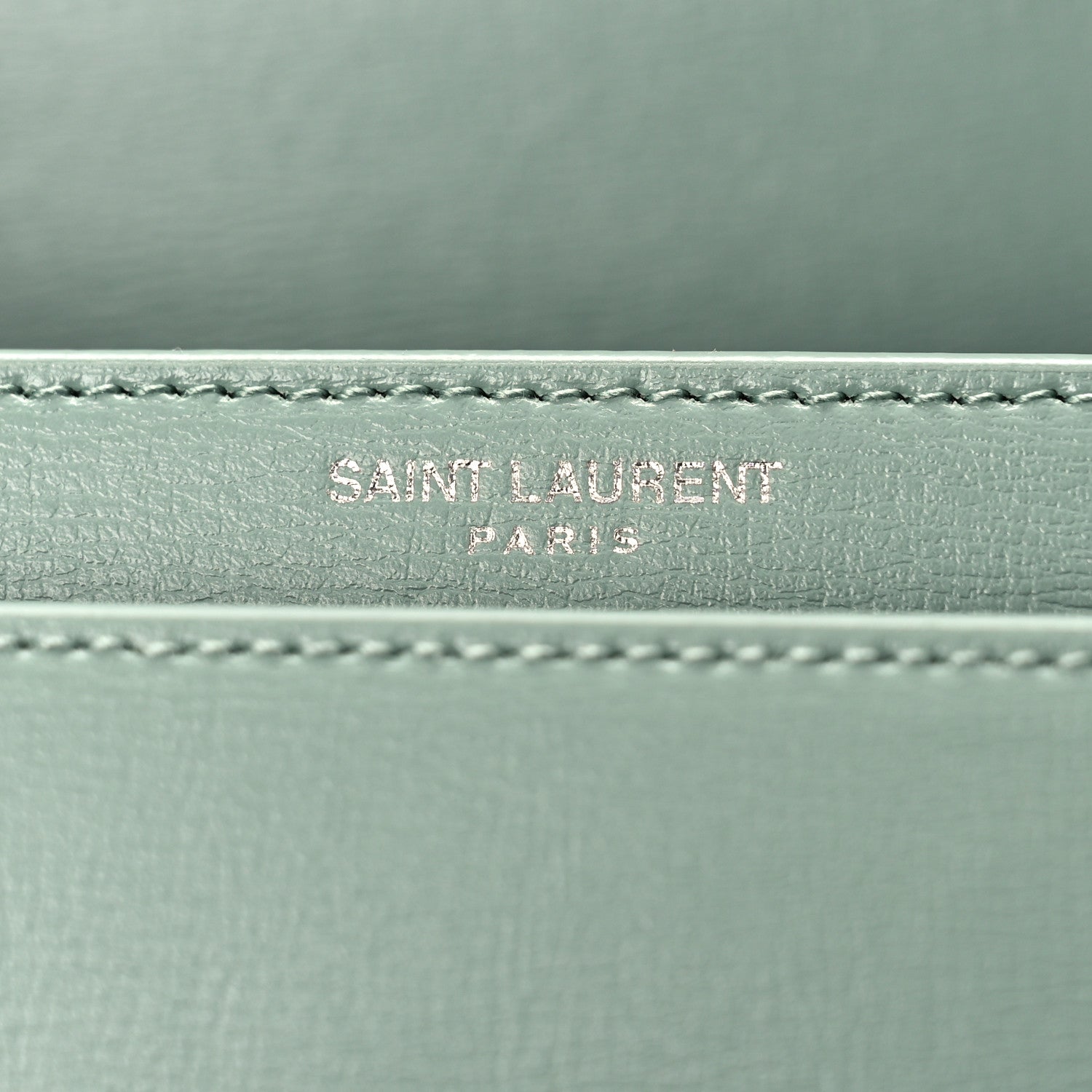 Saint Laurent Calfskin Small Monogram Sunset Vert Opaline 6 of 8