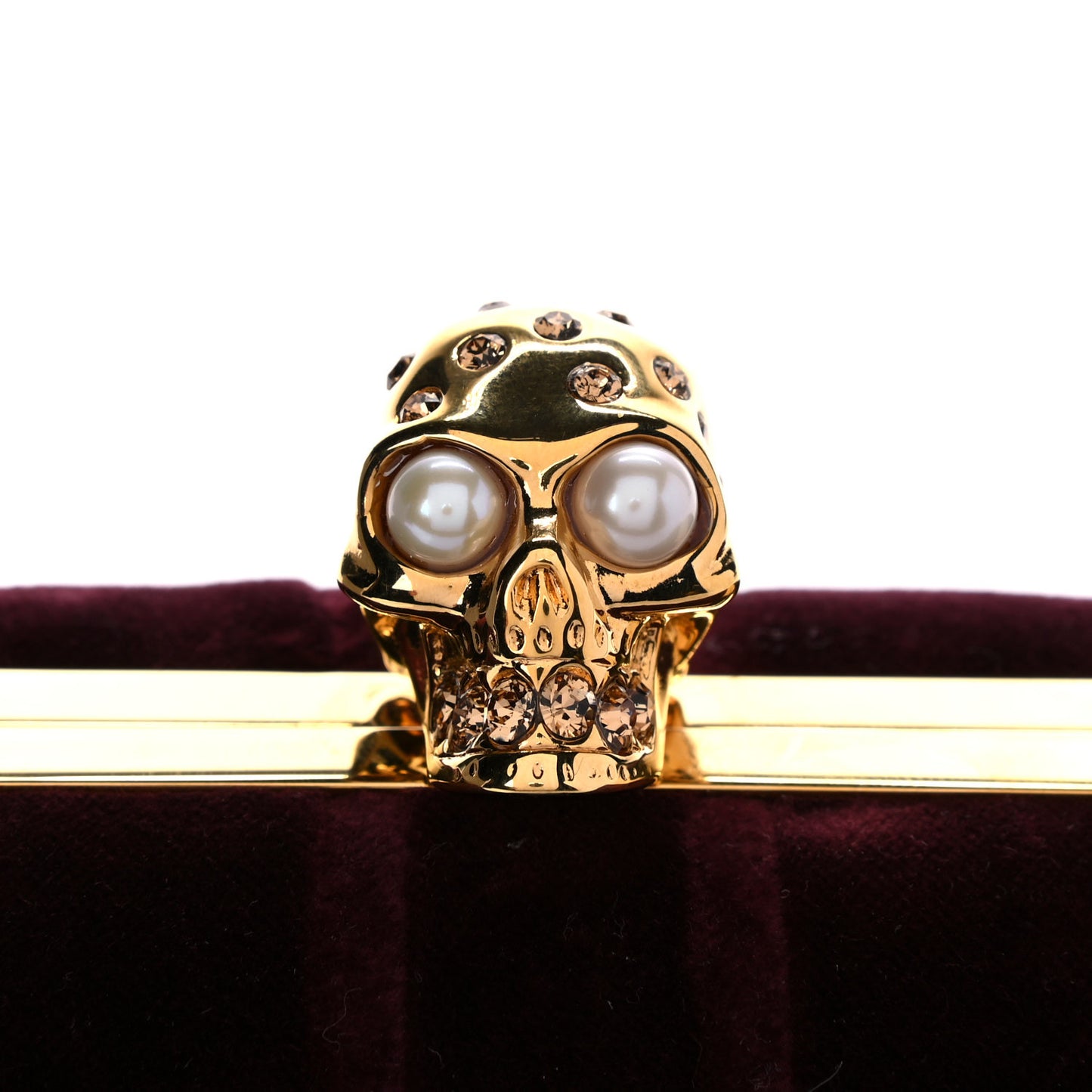 Velvet Britannia Skull Box Clutch