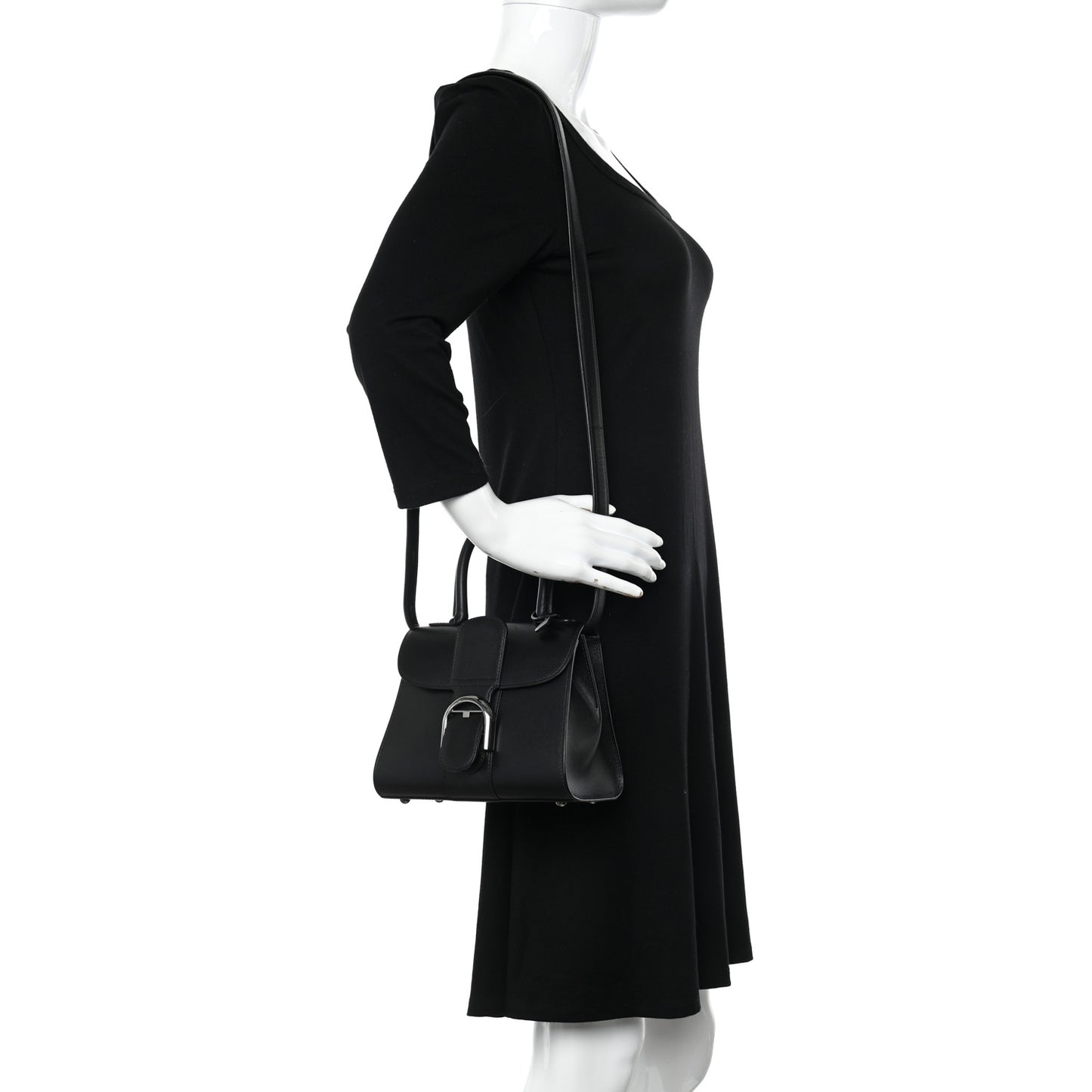 Box Calfskin Mini Brillant Satchel Black