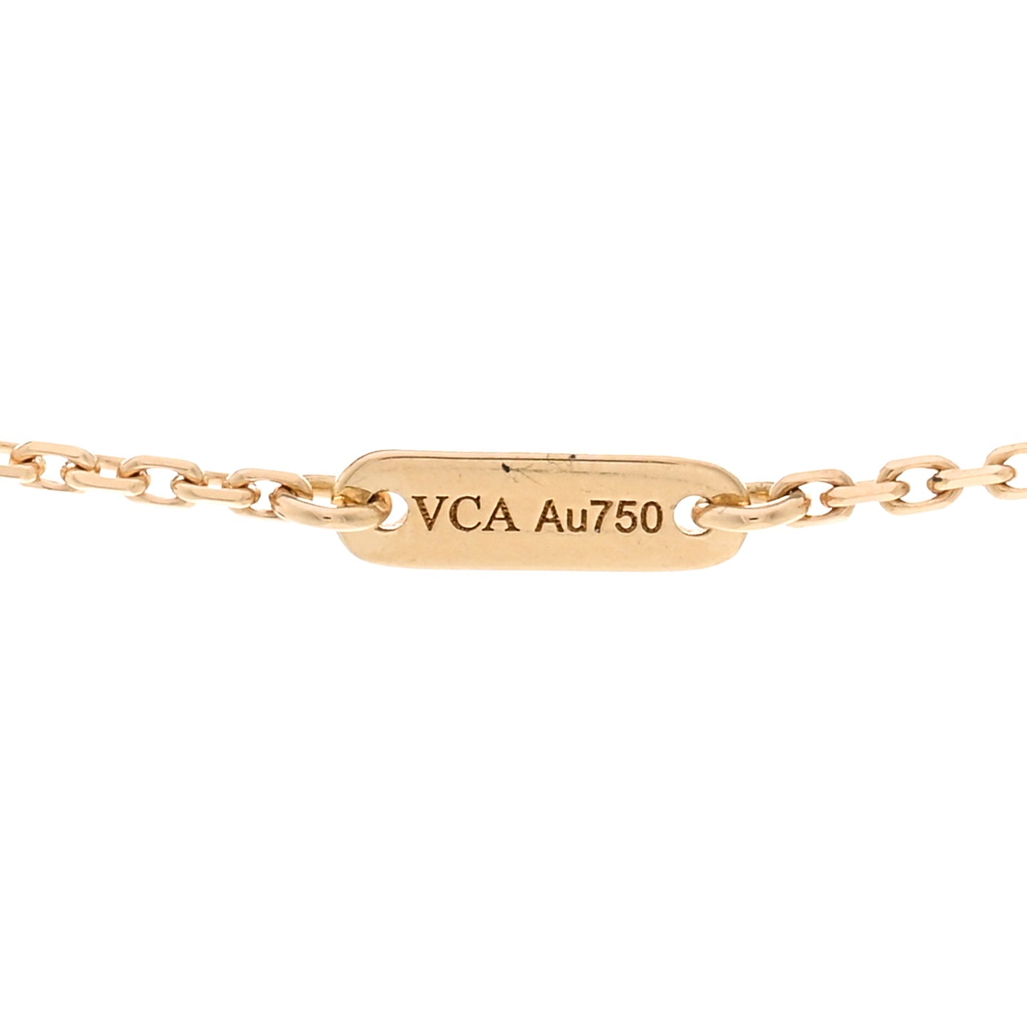 18K Yellow Gold Mother of Pearl Sweet Alhambra Pendant Necklace
