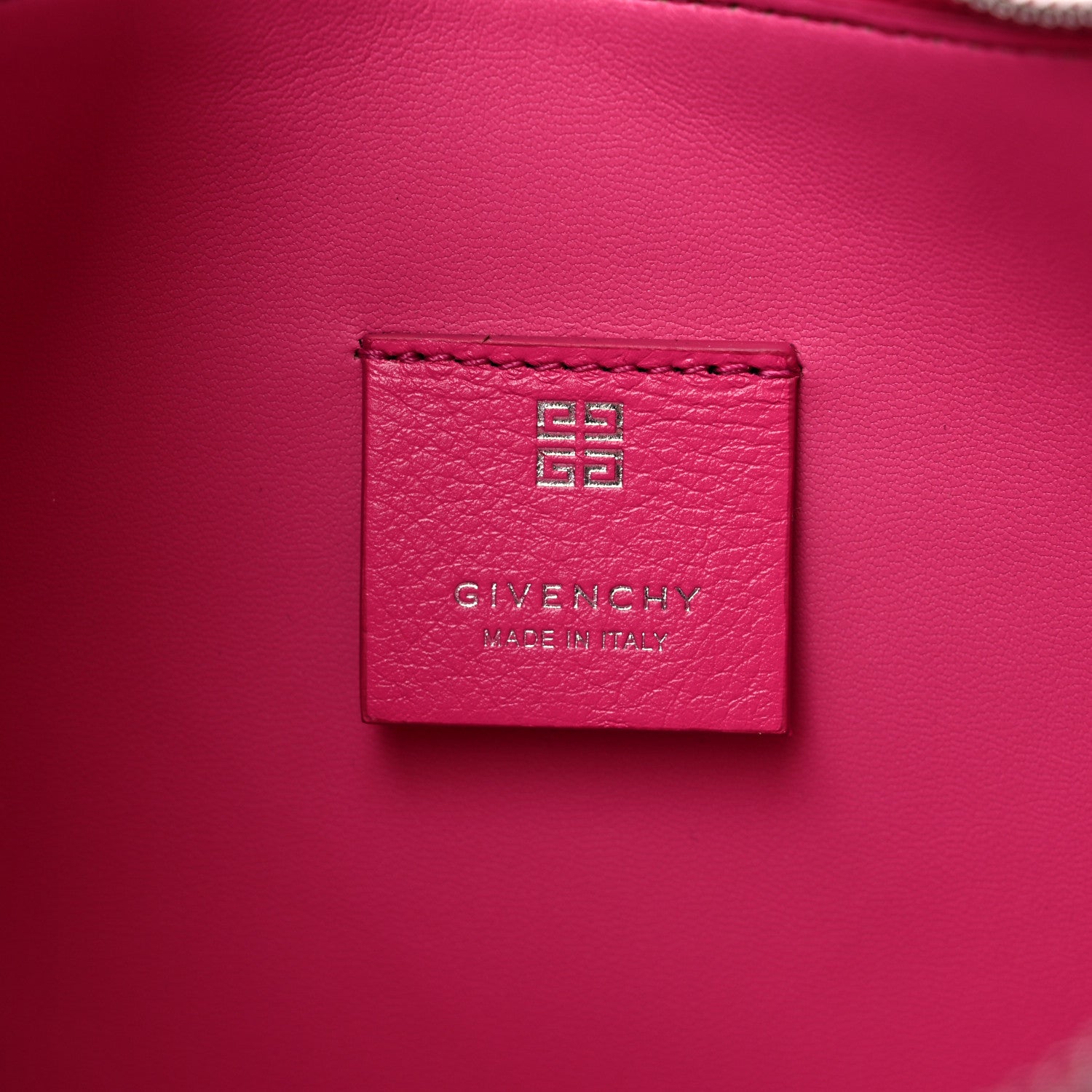 Givenchy Tumbled Calfskin Small Moon Cut Out Shoulder Bag Neon Pink 6 of 9
