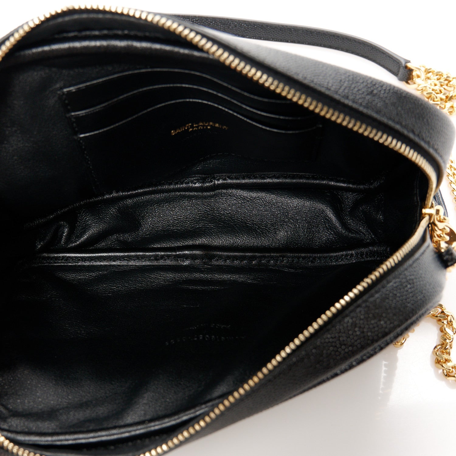 Saint Laurent Grain De Poudre Matelasse Monogram Mini Lou Camera Bag Black 5 of 10