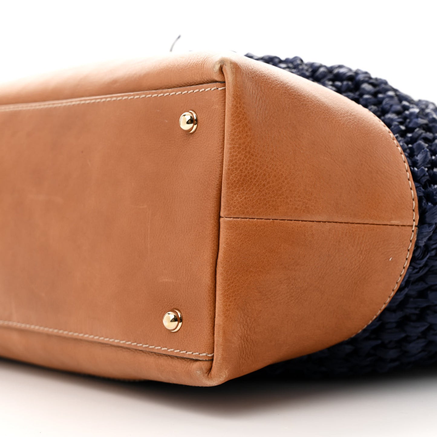Raffia Large Santa Monica Tote Blue
