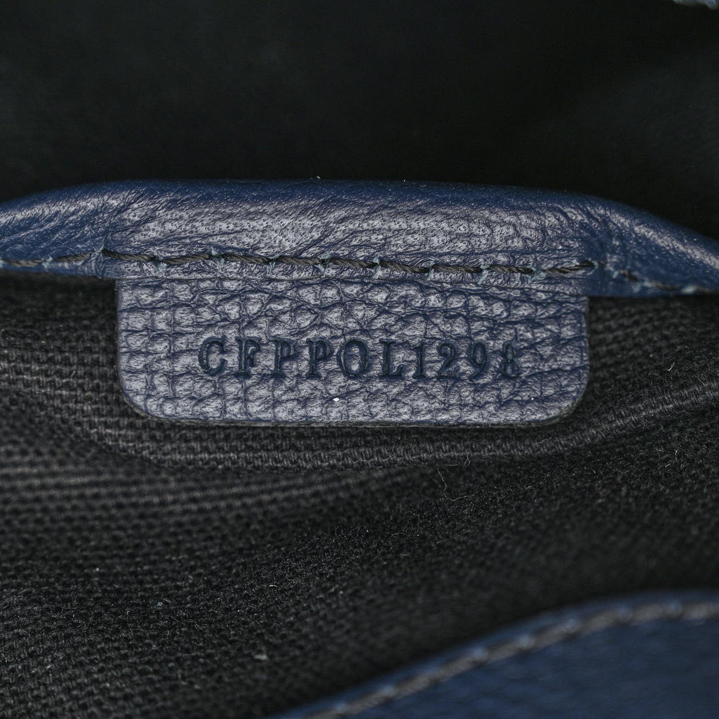 Derby Calfskin House Check Medium Banner Tote Ink Blue