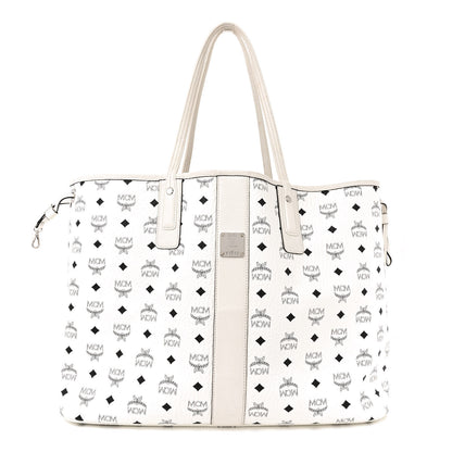 MCM Visetos Large Liz Reversible Shopper Tote White 1 of 20