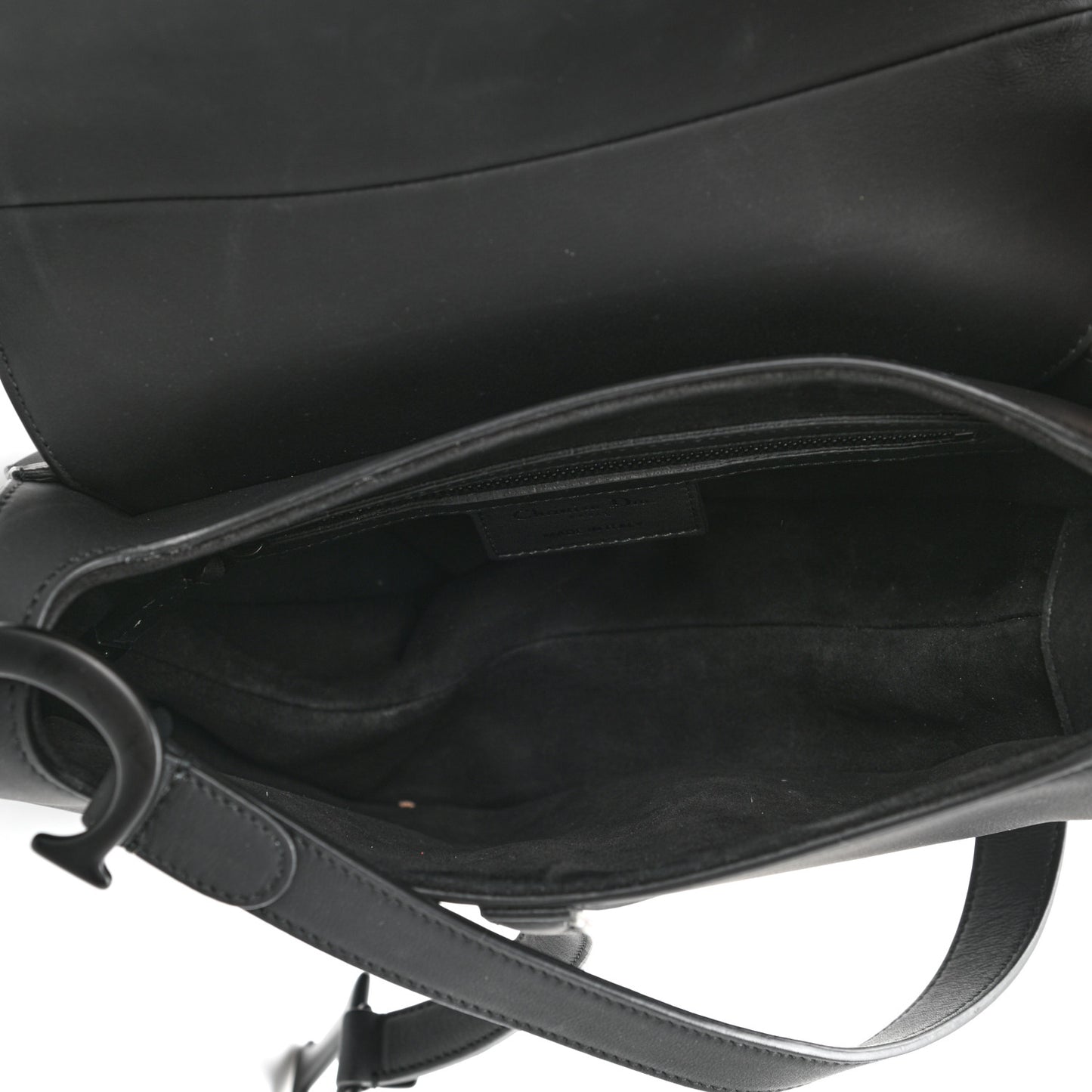 Ultra Matte Calfskin Saddle Bag Black