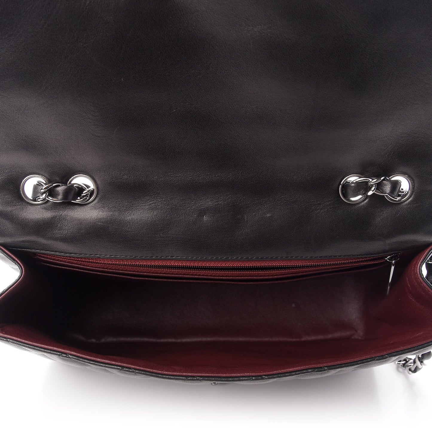 Lambskin Quilted Jumbo Single Flap Black