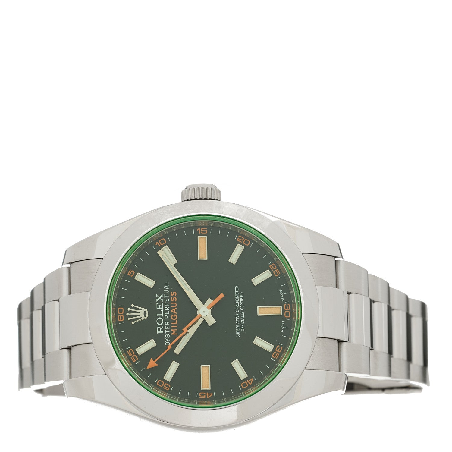 Rolex Stainless Steel 40mm Oyster Perpetual Milgauss Watch Black Dial 116400GV 2 of 5