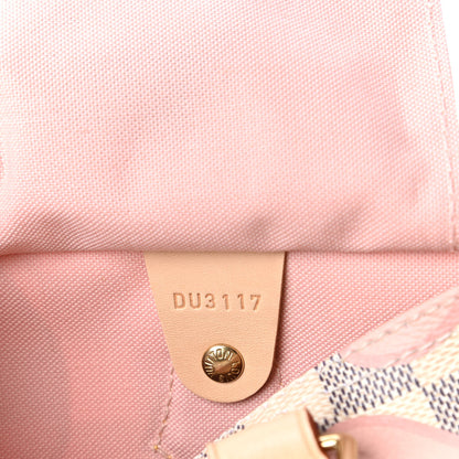 Louis Vuitton Damier Azur Tahitienne Speedy Bandouliere 30 Rose Ballerine 10 of 12