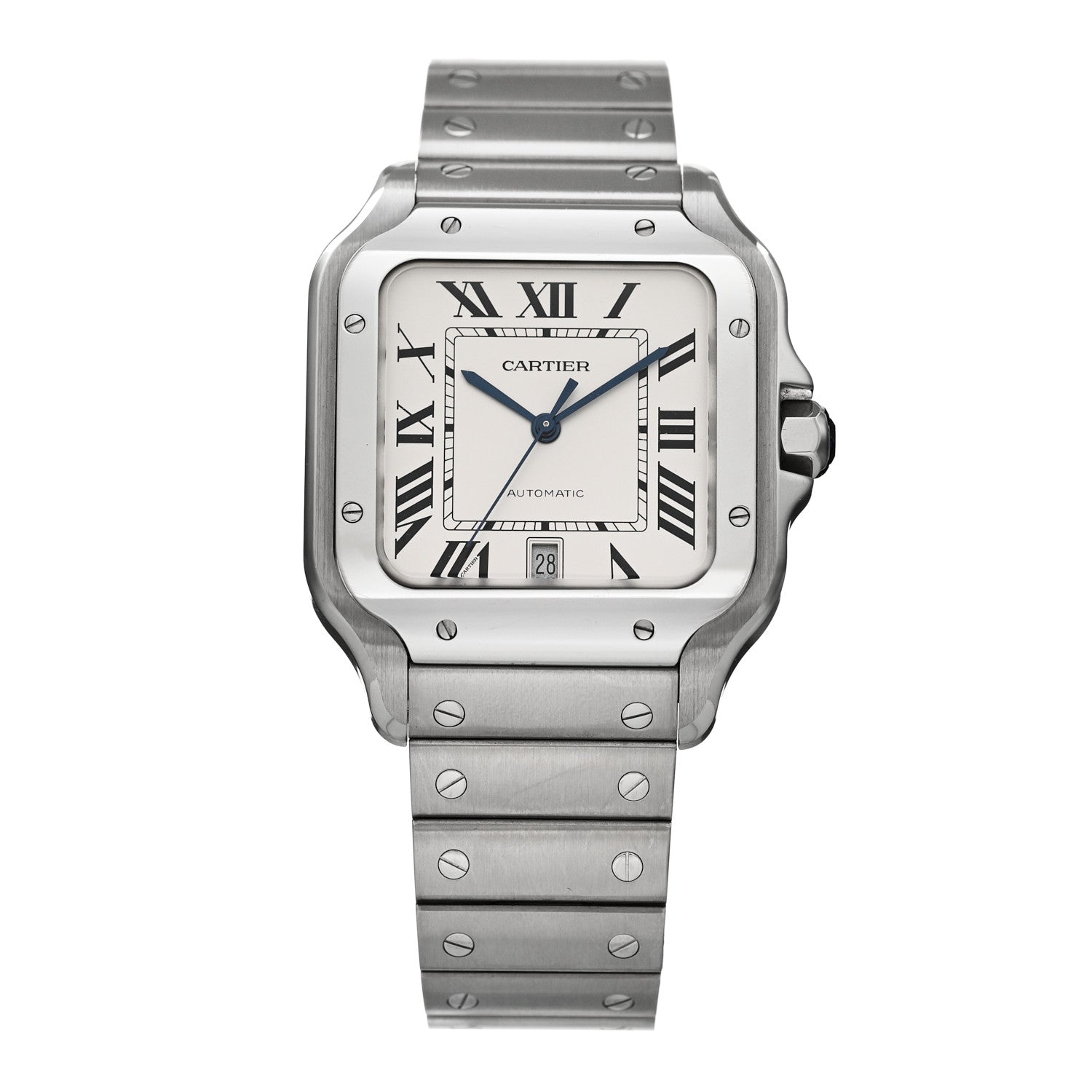 Cartier Stainless Steel 39.8mm Santos De Cartier Automatic Watch 1 of 4