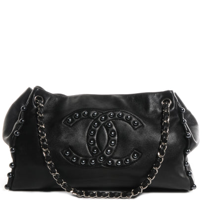Chanel Lambskin Pearl Obsession Tote Black 1 of 7