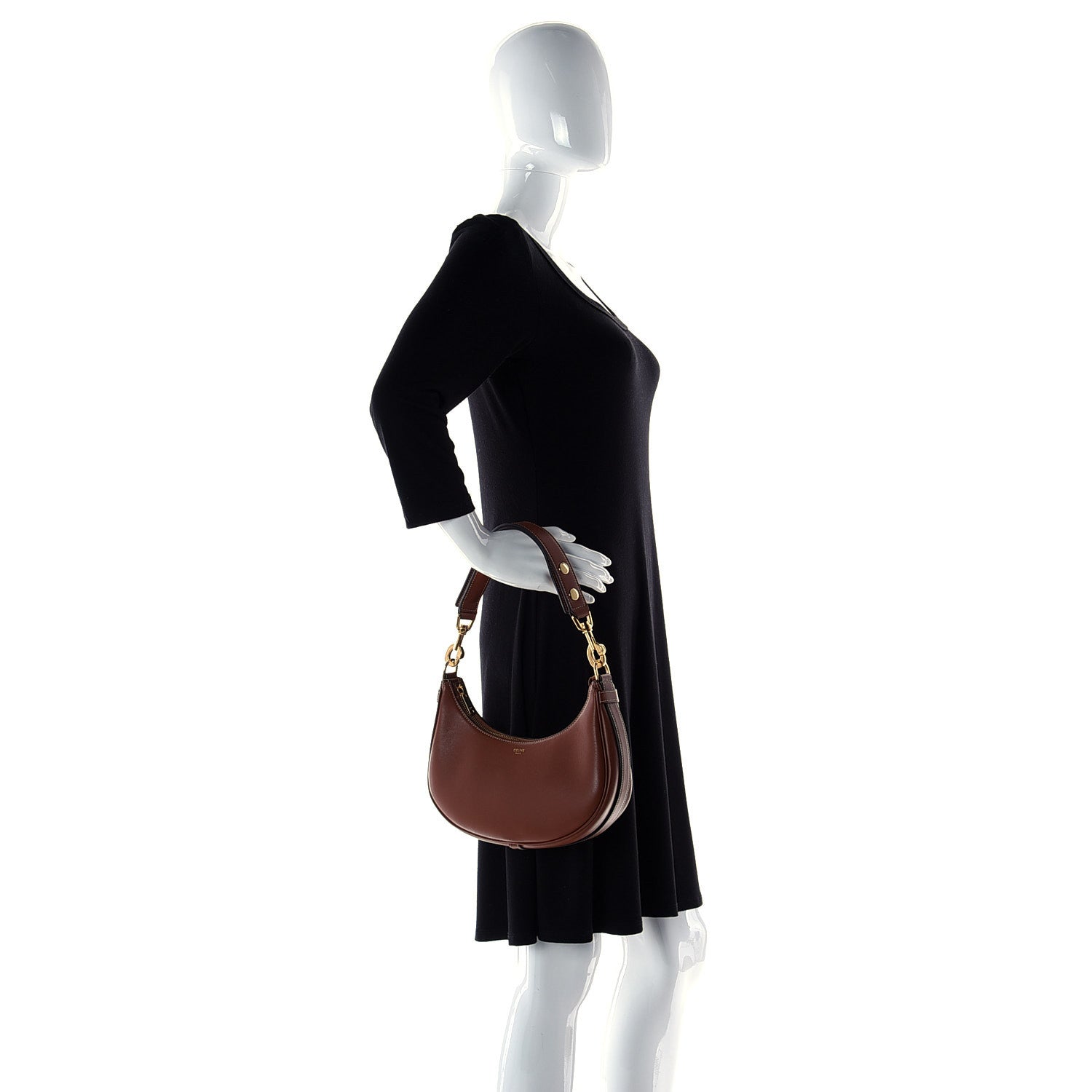 Celine Smooth Calfskin Medium Strap Ava Shoulder Bag Tan 2 of 10