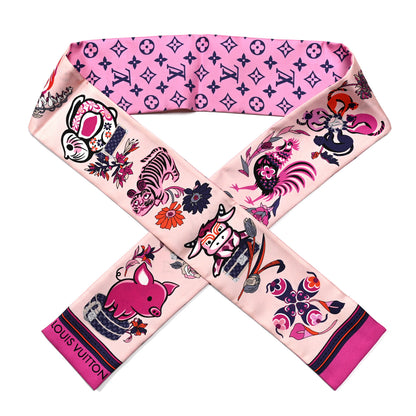 Louis Vuitton Silk Monogram Superstition Bandeau Rose 1 of 4