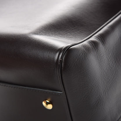 Burberry Smooth Calfskin Medium Cube Bowling Bag Dark Brown 11 of 14