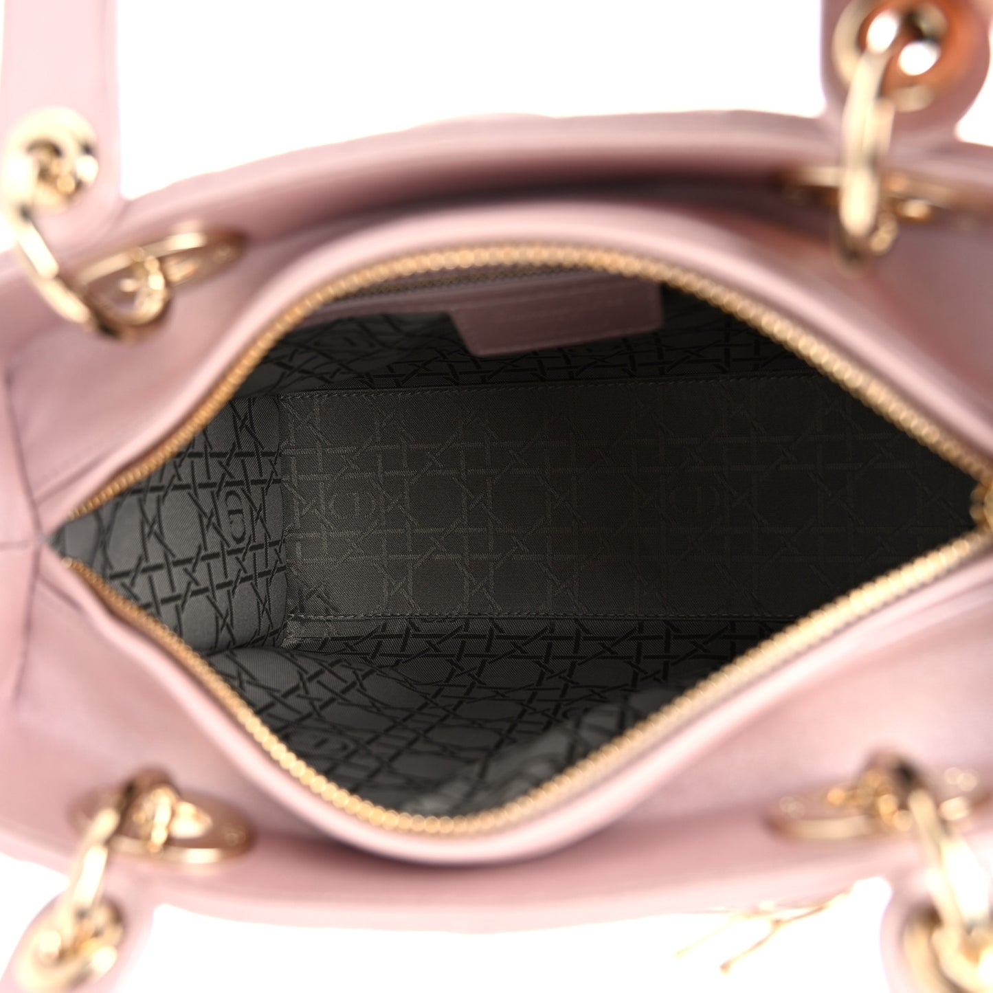 Pearly Lambskin Cannage Medium Lady Dior Lotus