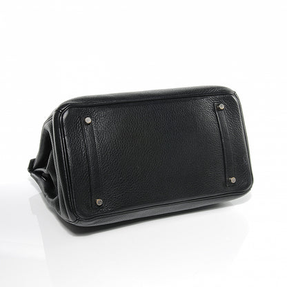 Hermes Taurillon Clemence Birkin 35 Black 6 of 7