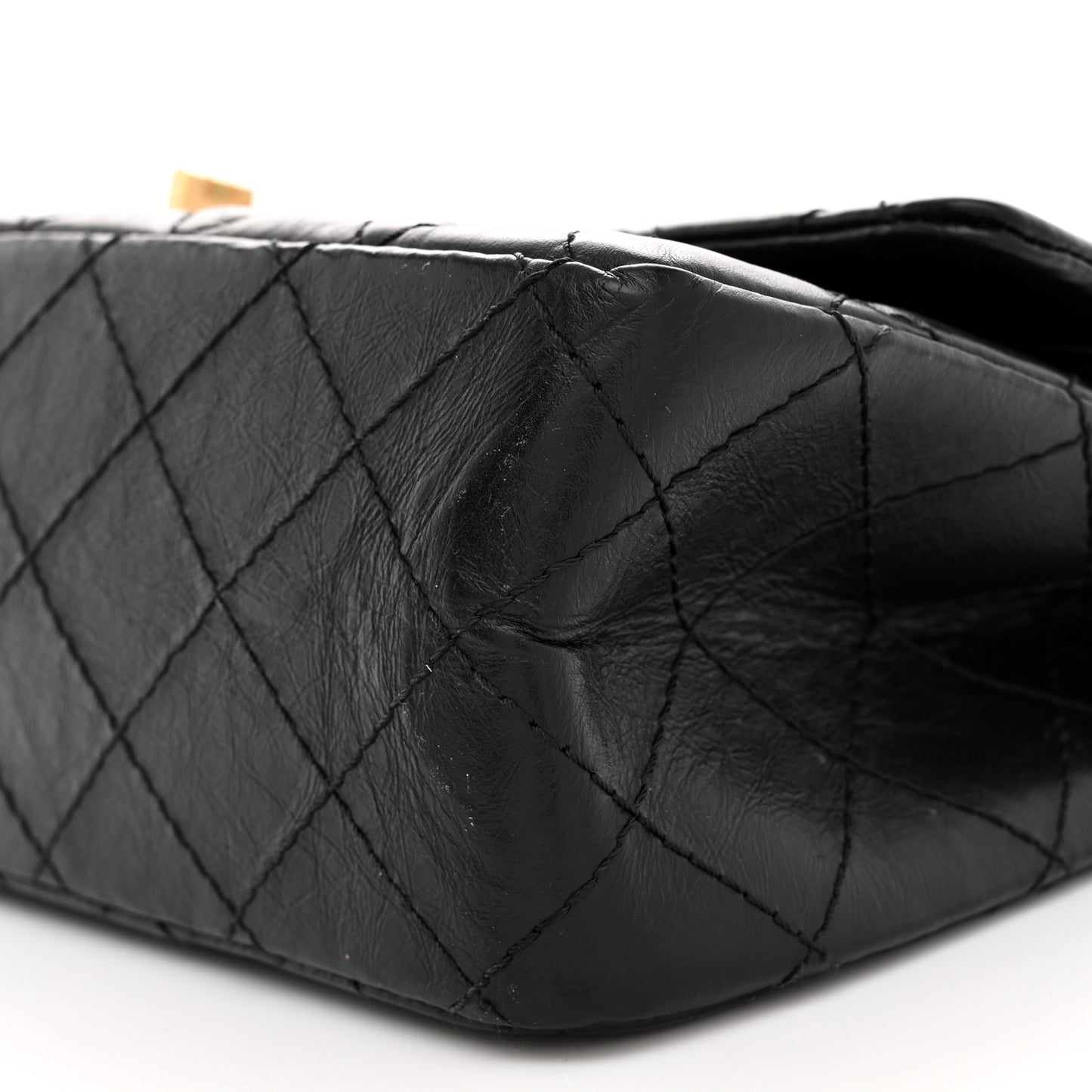 Aged Calfskin Quilted 2.55 Reissue 226 Flap Black