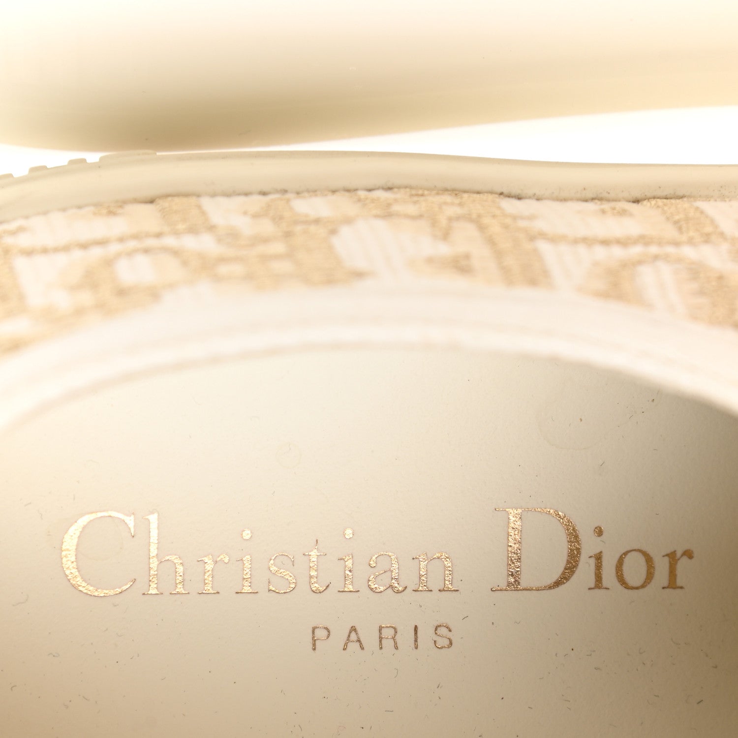 Christian Dior Canvas Oblique Walk'N'Dior Low Top Sneakers 39 Gold 7 of 8