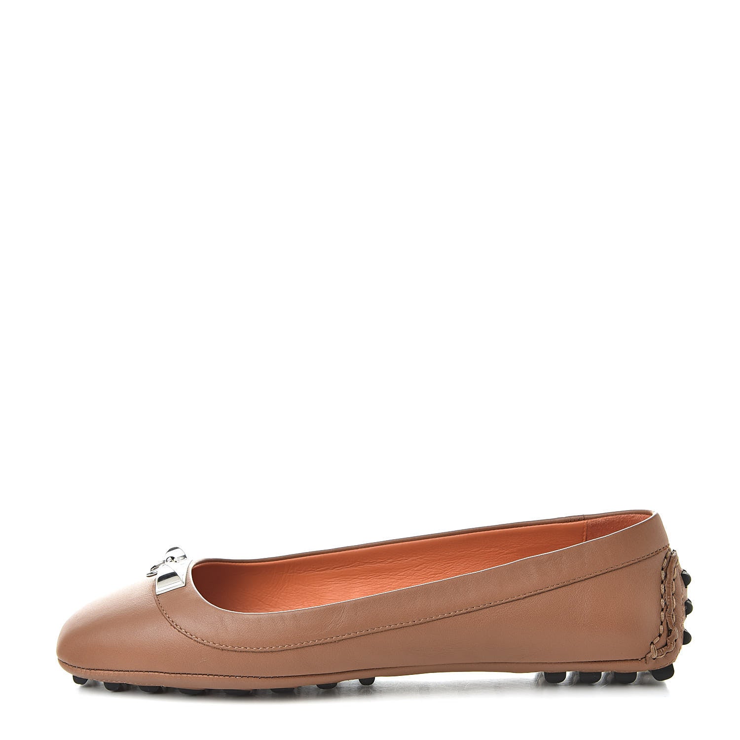 Hermes Calfskin Liberty Ballerina Flats 36.5 Gold 1 of 11