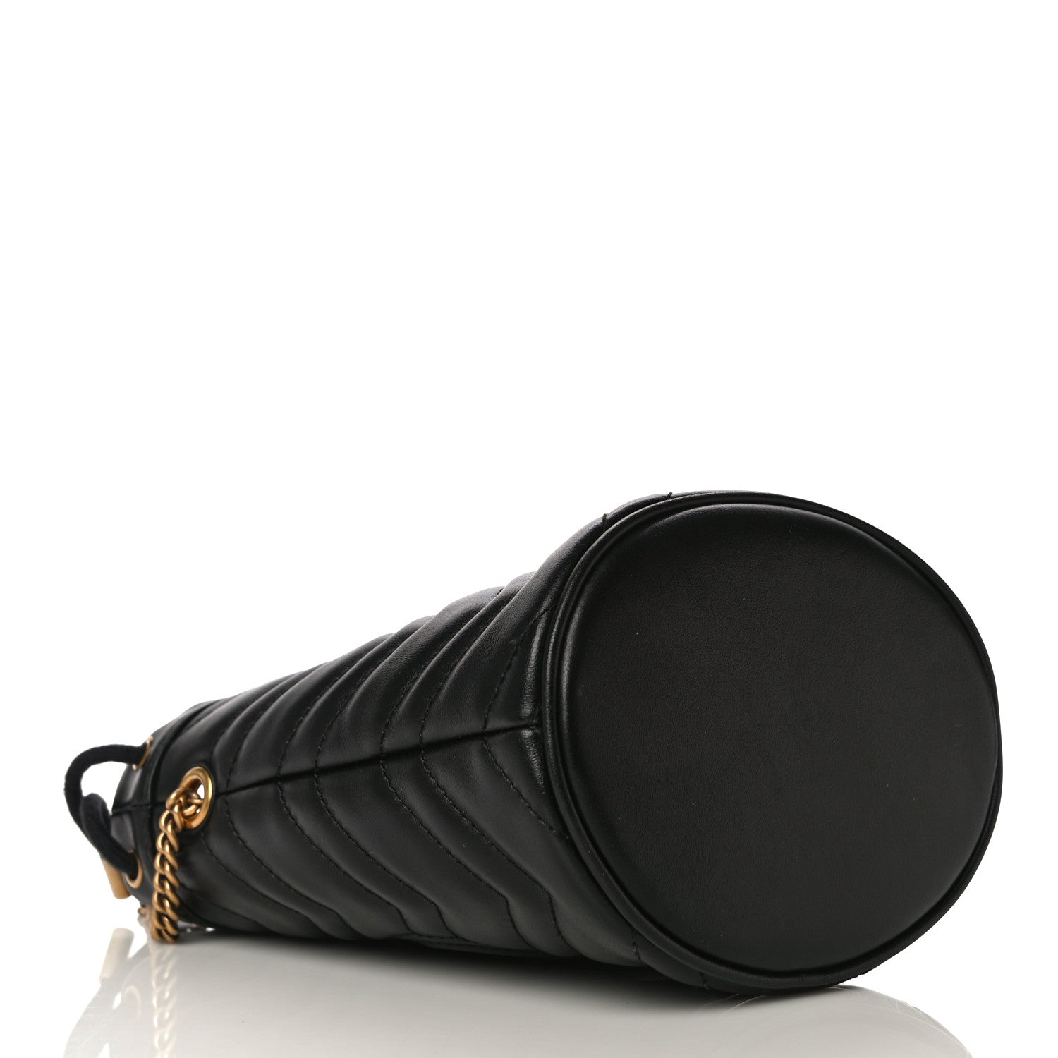 Gucci Calfskin Matelasse Mini GG Marmont 2.0 Bucket Bag Black 4 of 11