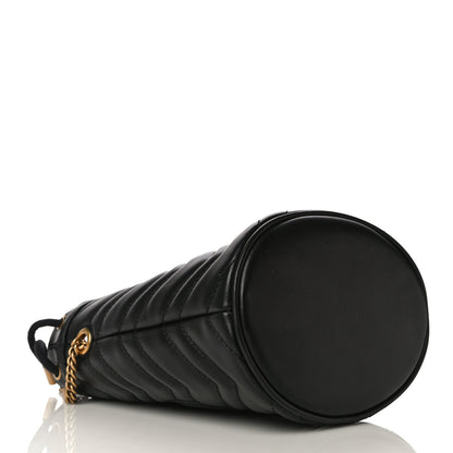 Gucci Calfskin Matelasse Mini GG Marmont 2.0 Bucket Bag Black 4 of 11