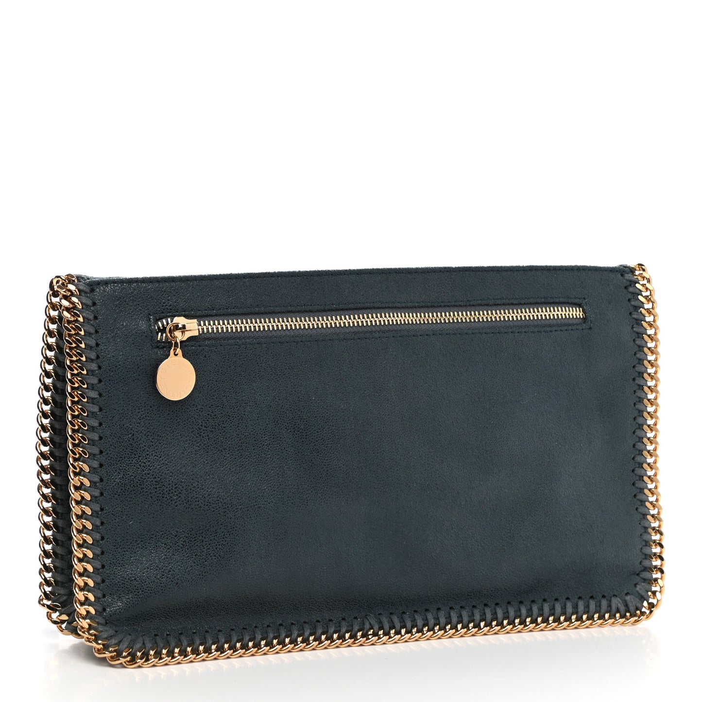 Shaggy Deer Falabella Fold Over Clutch Dark Green