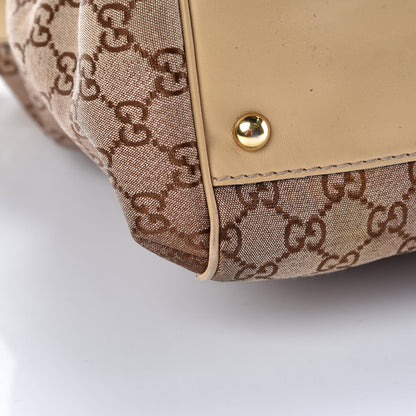 Gucci Monogram Lurex Medium Scarlett Studded Interlocking G Top Handle Bag Bronze 19 of 21