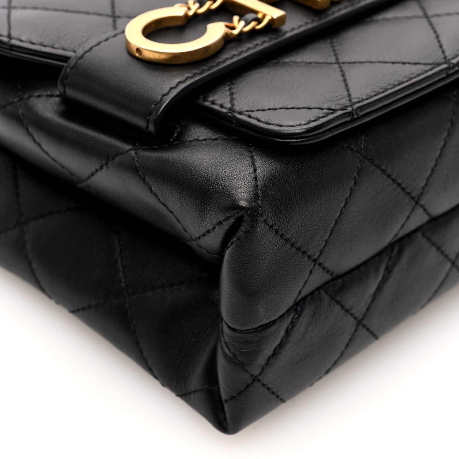 Chanel Calfskin Quilted Enchained Flap Black 9 of 10