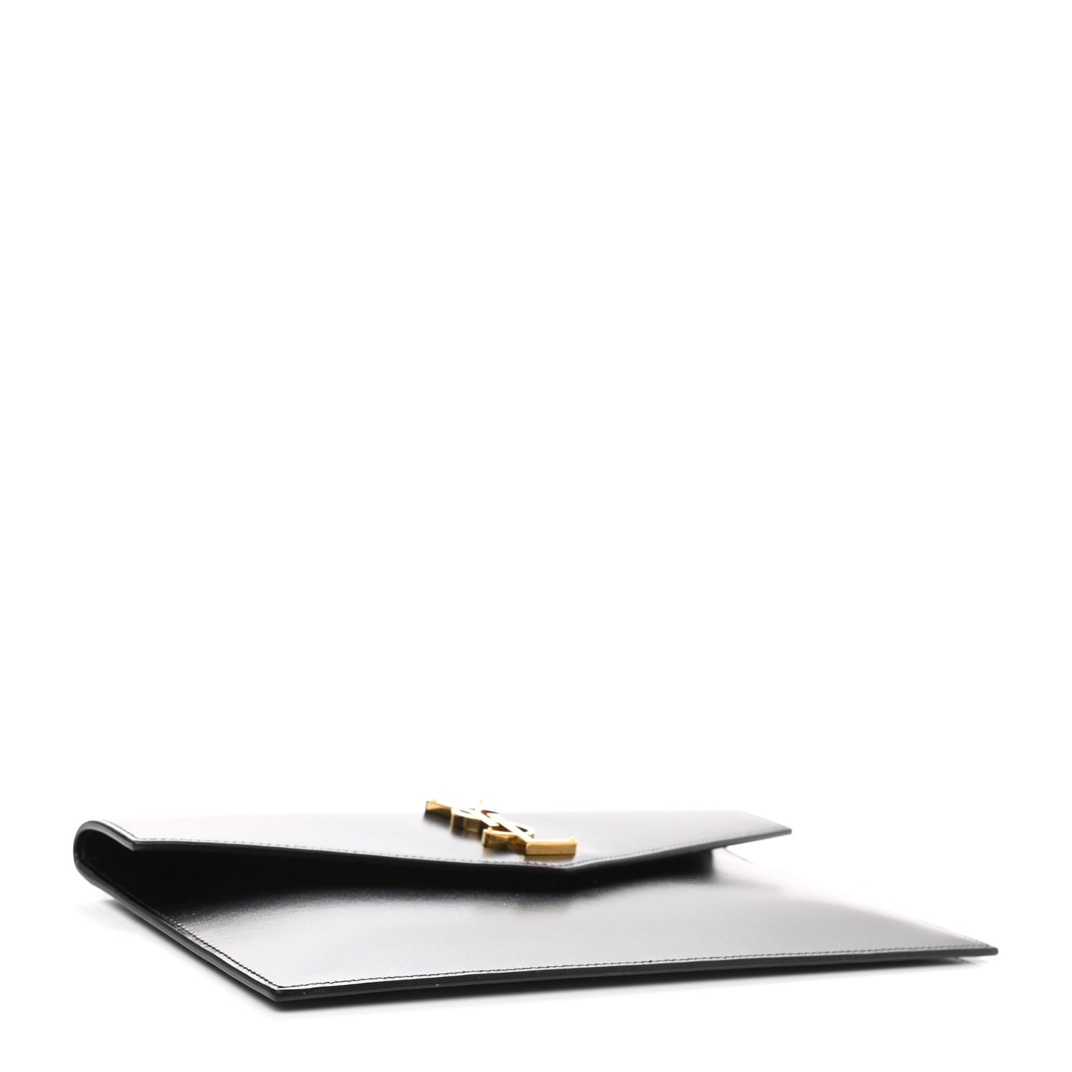Saint Laurent Smooth Shiny Calfskin Monogram Uptown Pouch Black 6 of 8