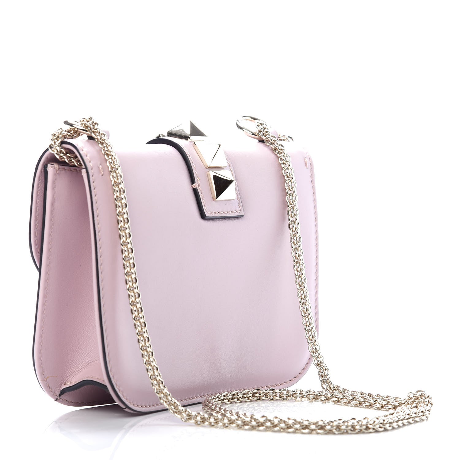 Valentino Garavani Vitello Small Glam Lock Rockstud Flap Water Rose 3 of 9