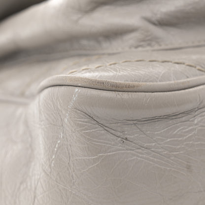 Saint Laurent Crinkled Calfskin Matelasse Monogram Medium Niki Chain Satchel Granite 11 of 14