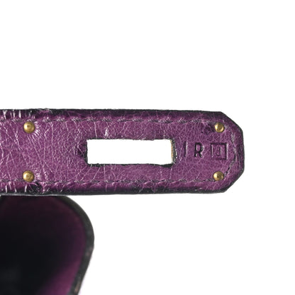 Hermes Ostrich Kelly Retourne 32 Violine 7 of 11