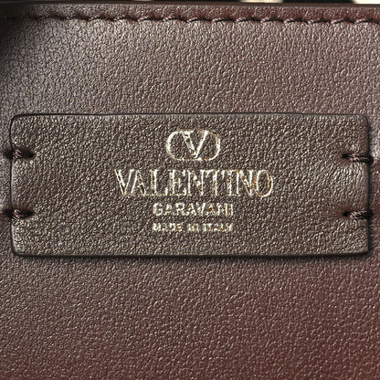 Valentino Garavani Toile Iconographe Calfskin Medium Vlogo Tote Naturale Black Fondant 6 of 8