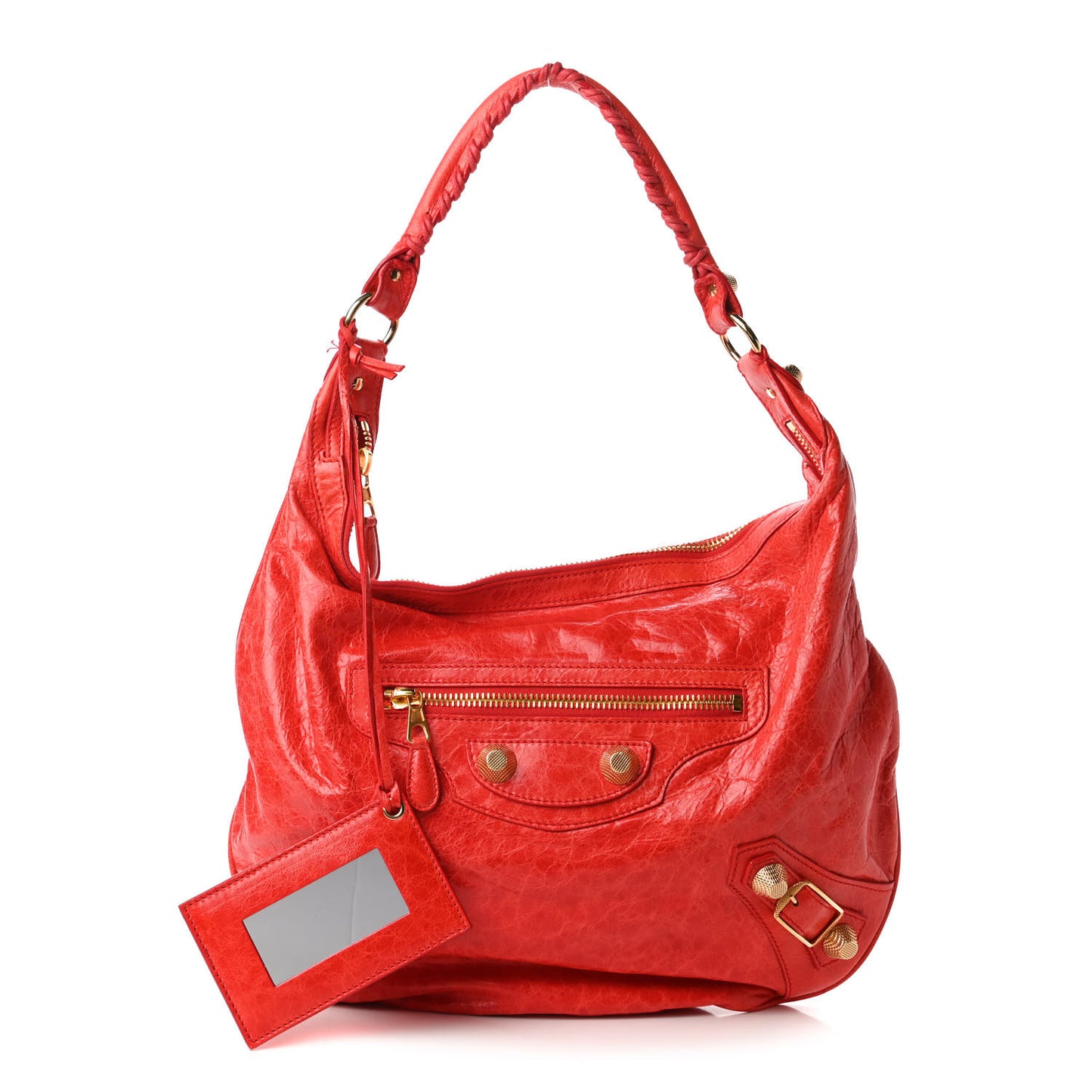 Agneau Giant 21 Gold Hardware Hobo Vermillion