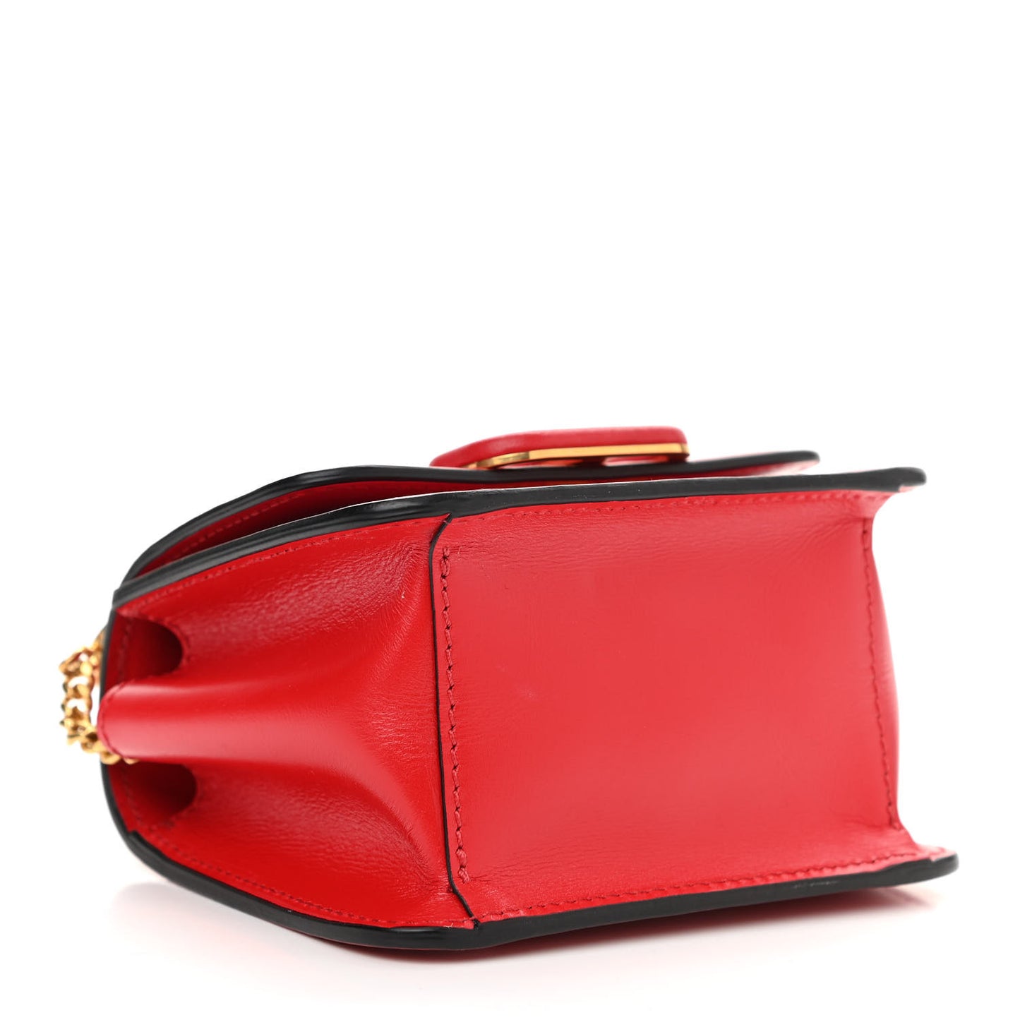 Smooth Calfskin Micro VSling Shoulder Bag Rouge Pur