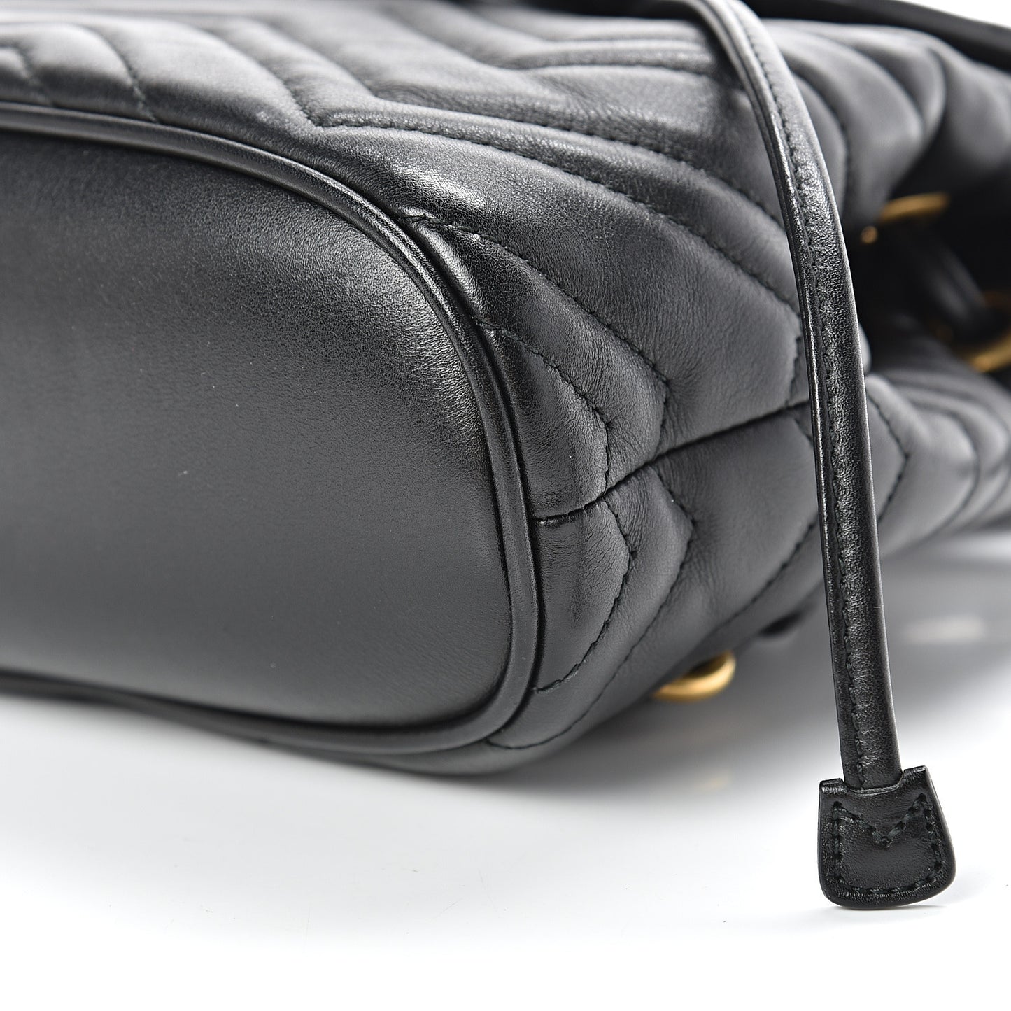Calfskin Matelasse GG Marmont Flap Backpack Black