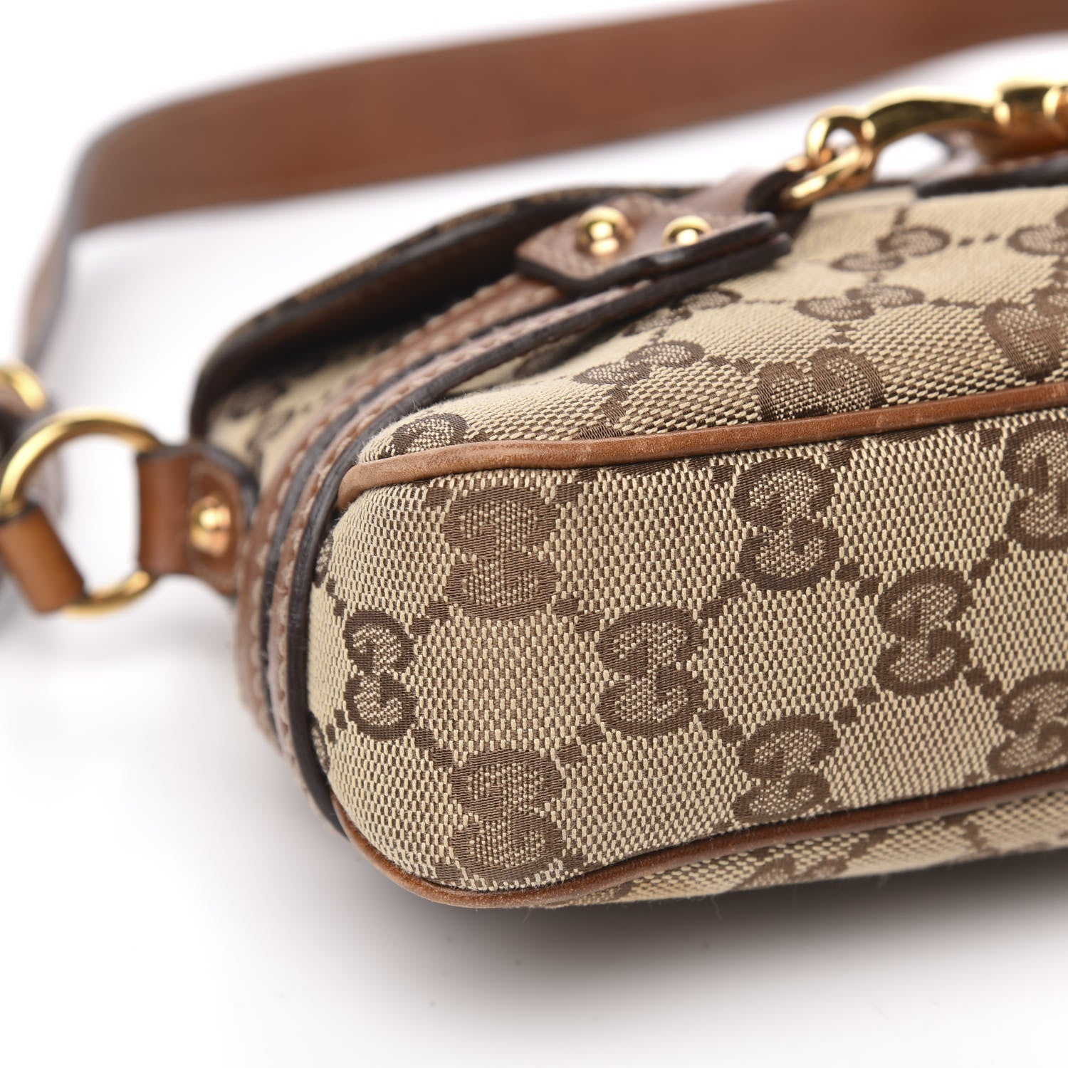 Gucci Monogram Horsebit Chain Flap Shoulder Bag 8 of 16