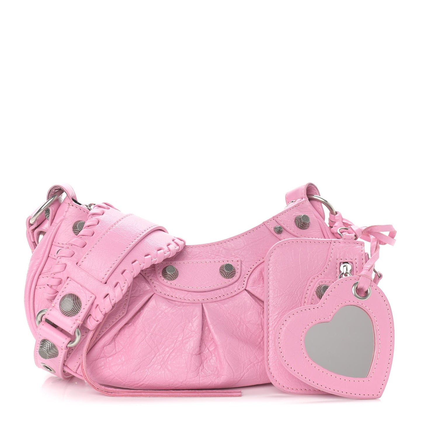 Agneau Arena Le Cagole Shoulder Bag XS Candy Pink