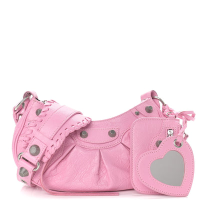 Balenciaga Agneau Arena Le Cagole Shoulder Bag XS Candy Pink 1 of 9