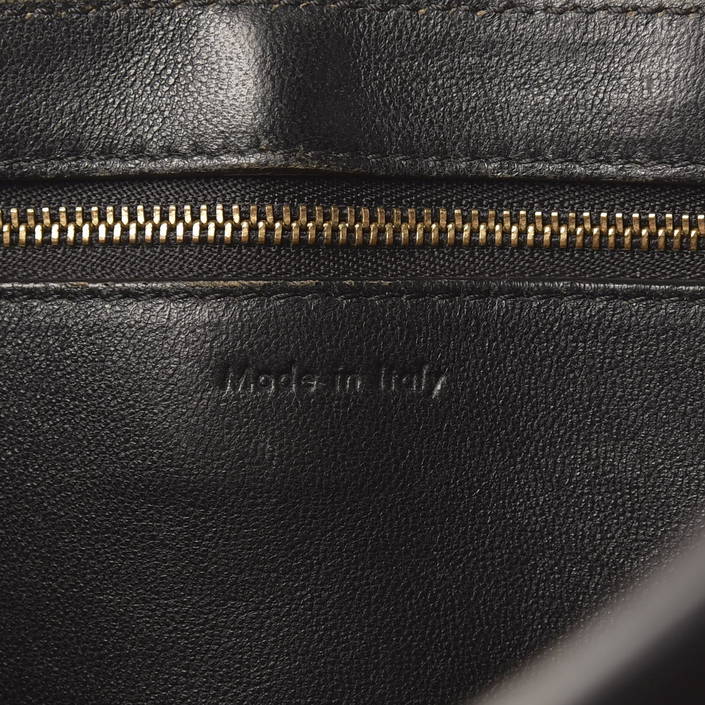 Smooth Calfskin Medium Bi-Color Edge Shoulder Bag Black Cream