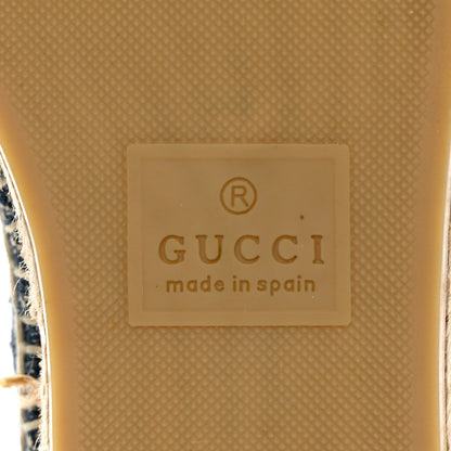 Gucci Denim GG Monogram Espadrilles 39 Blue Tea Cuir 8 of 12