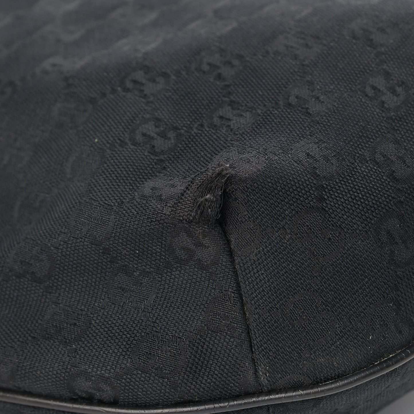 Monogram Web Medium Half Moon Hobo Black