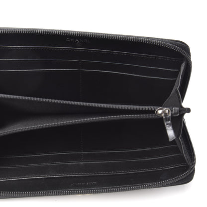 Chanel Lambskin Quilted Boy Zip Around Wallet Black 5 of 8