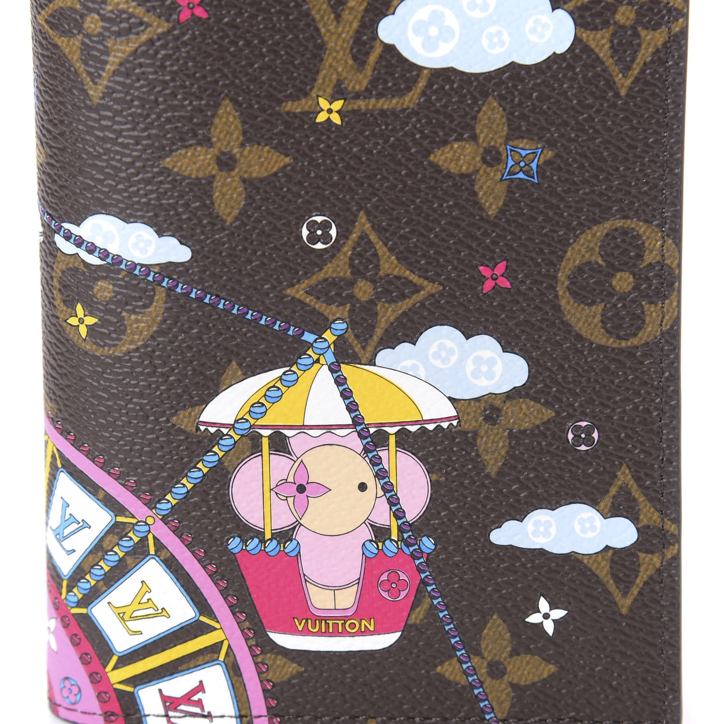 Monogram 2020 Christmas Animation Big Wheel Passport Cover Rose Ballerine