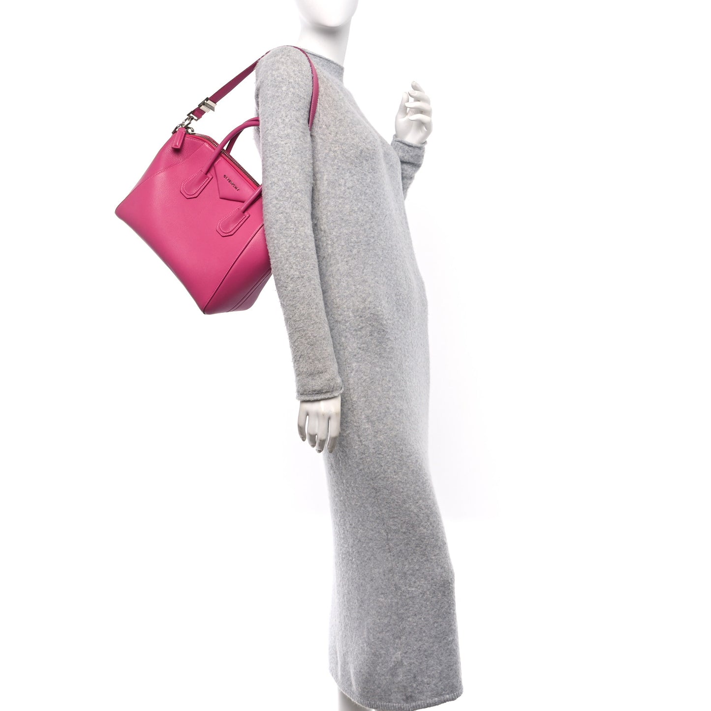 Sugar Goatskin Small Antigona Fuchsia