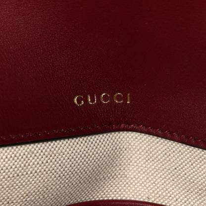 Gucci GG Supreme Monogram Horsebit 1955 Soft Small Shoulder Bag Beige Ebony Rosso Ancora 7 of 12